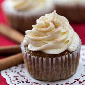 Apple Spice Cupcakes with Brown Butter Cream Cheese Frosting featured image.