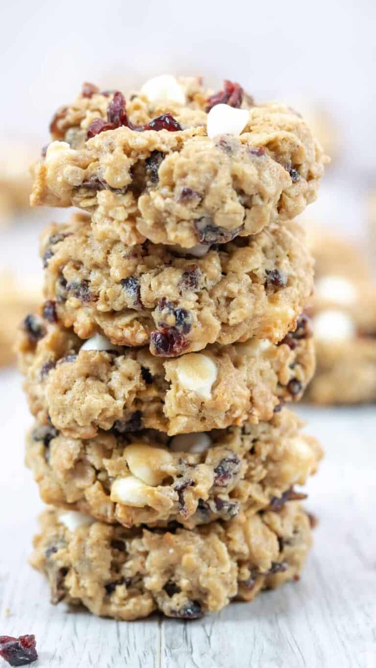 Cranberry White Chocolate Chip Oatmeal Cookies