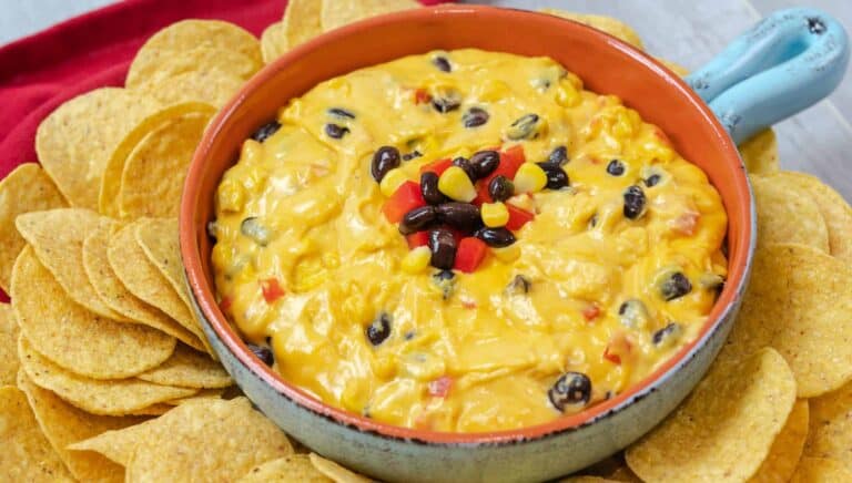 Black Bean Corn Con Queso Dip