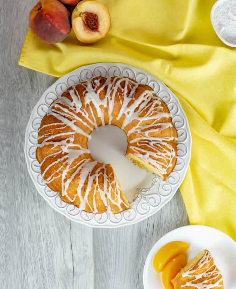 Peach Sour Cream Pound Cake