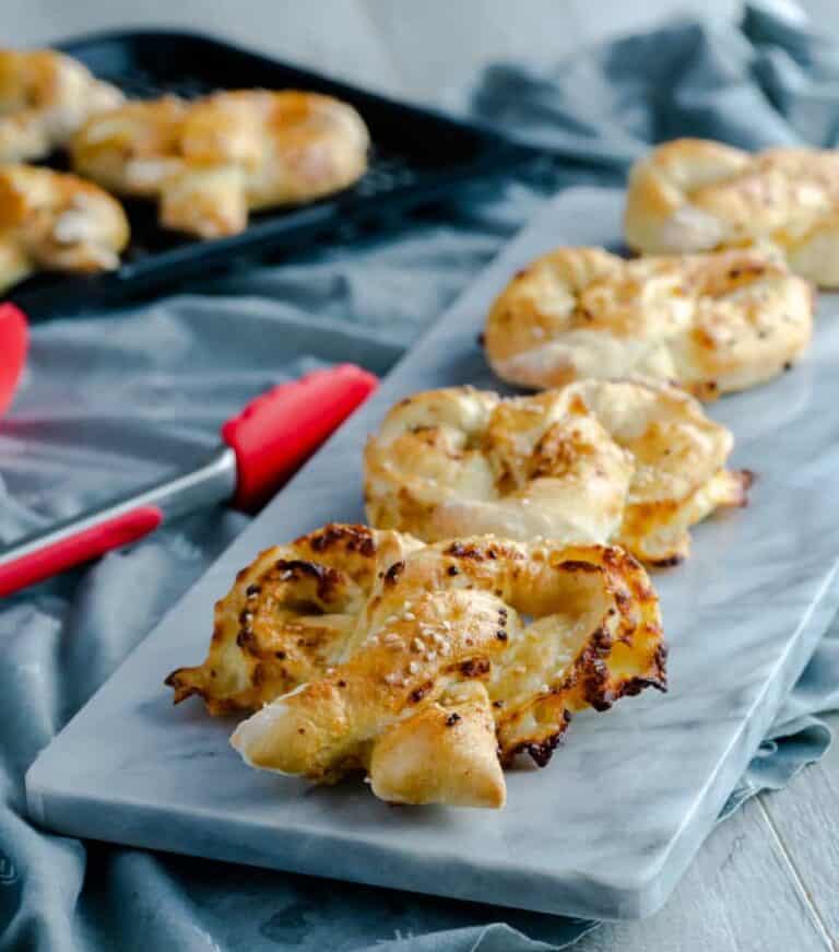 Air Fryer Mozzarella & Garlic Butter Pretzels