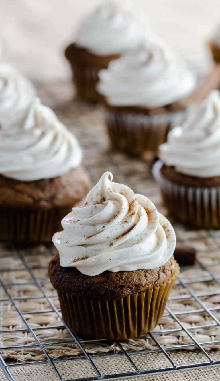 Pumpkin Gingerbread Cupcakes