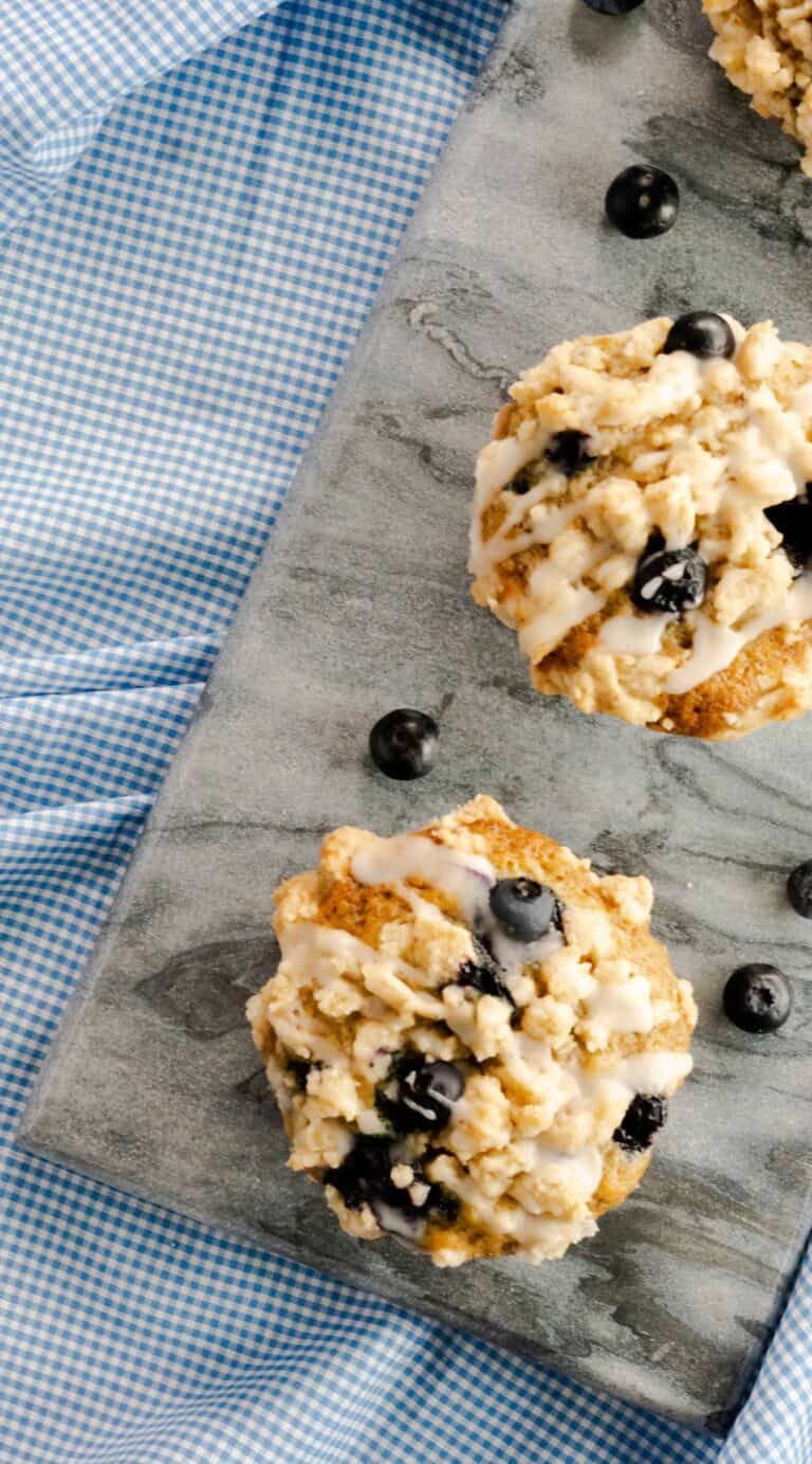 Blueberry Banana Crumb Topping Muffins