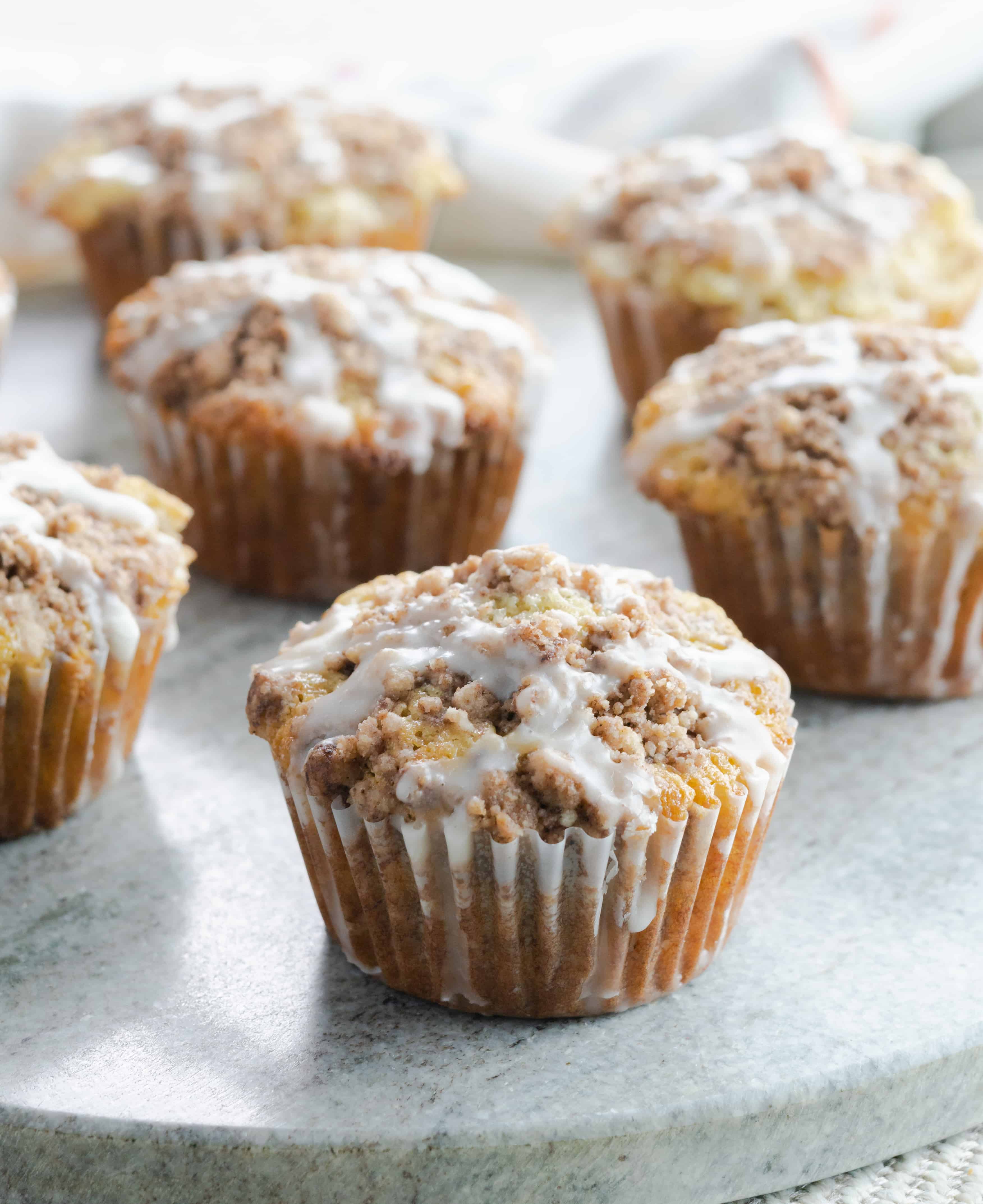 Sour Cream Coffee Cake Muffins - Mama Needs Cake®