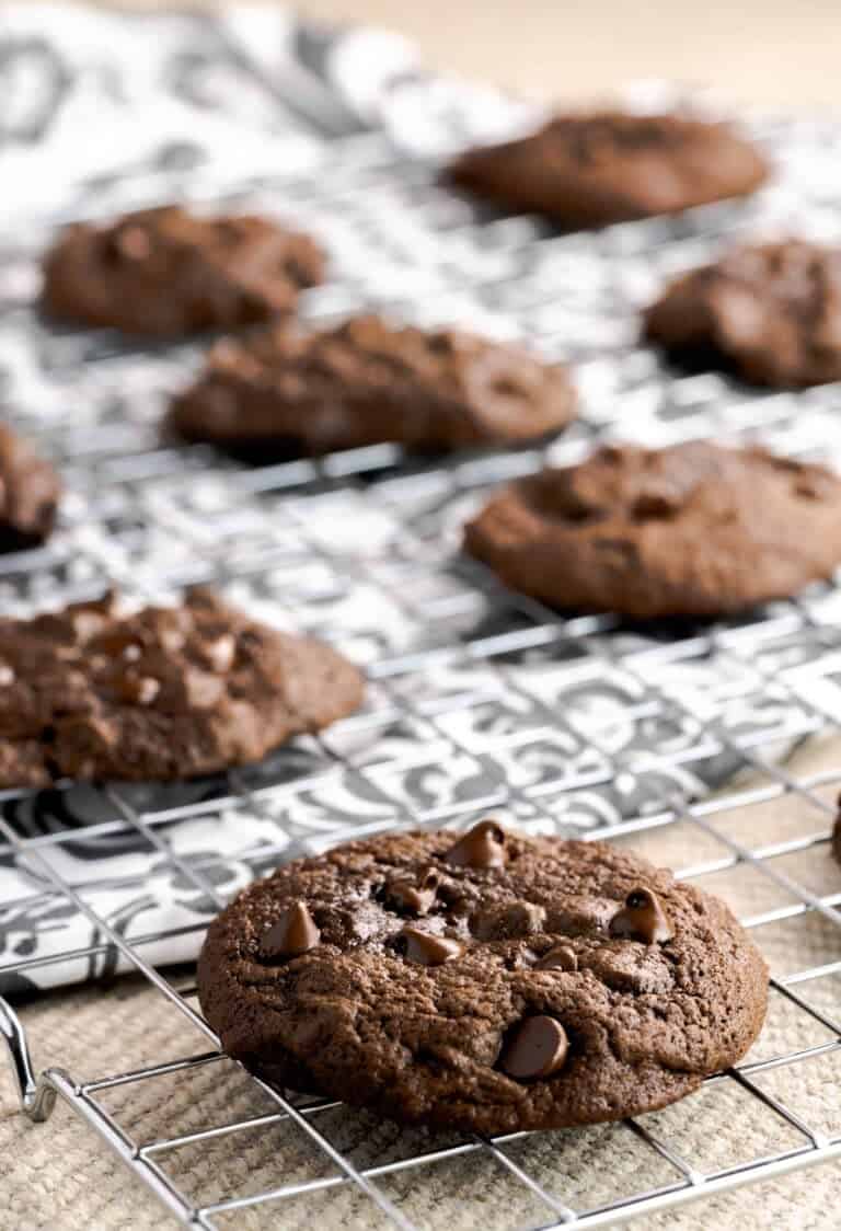 Double Chocolate Fudge Cookies