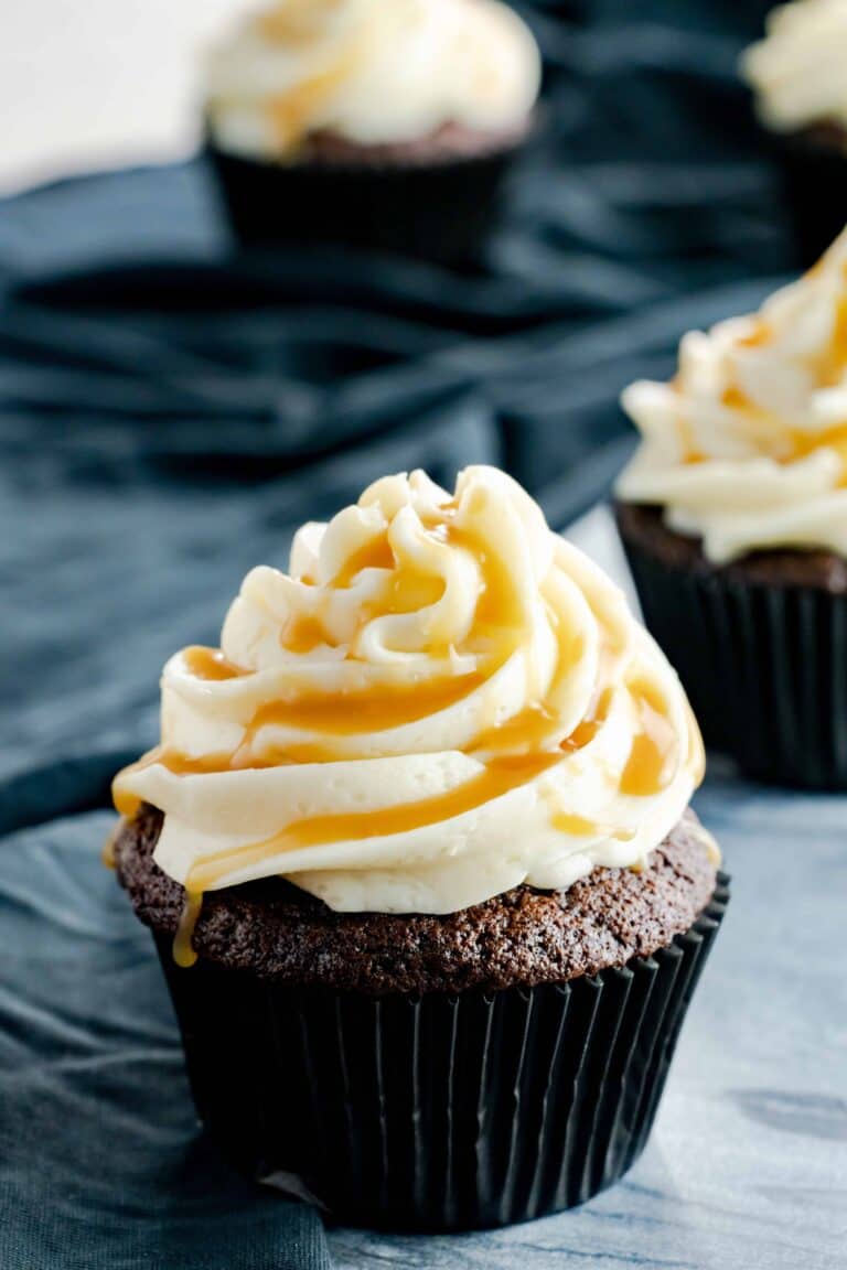 Mocha Cupcakes with Salted Caramel Frosting