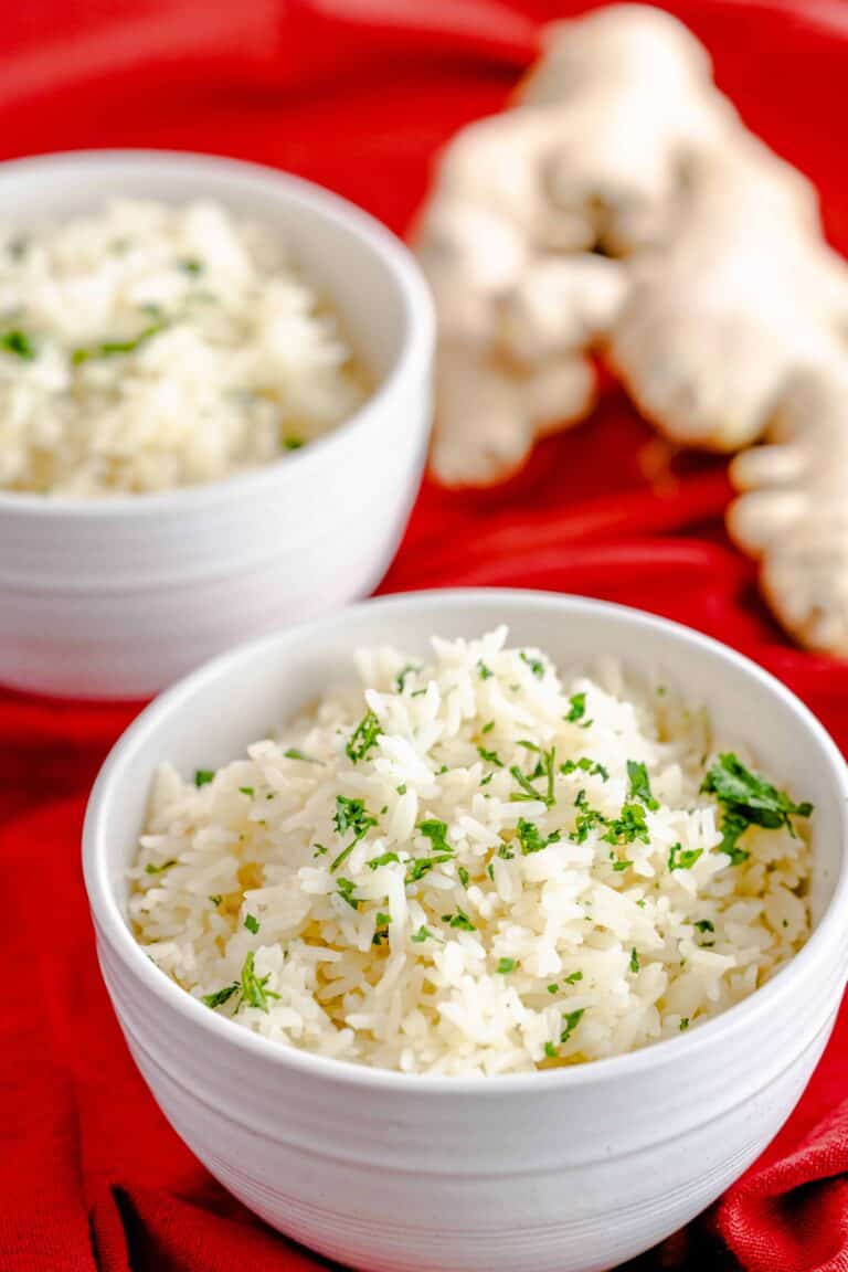 Quick and Easy 5 Ingredient Instant Pot Ginger Jasmine Rice
