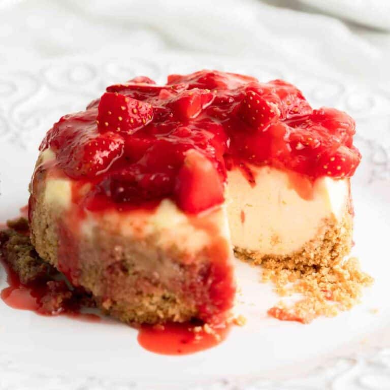 Instant Pot Strawberry Cheesecake featured image
