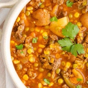 Instant Pot Vegetable Beef Soup featured image.