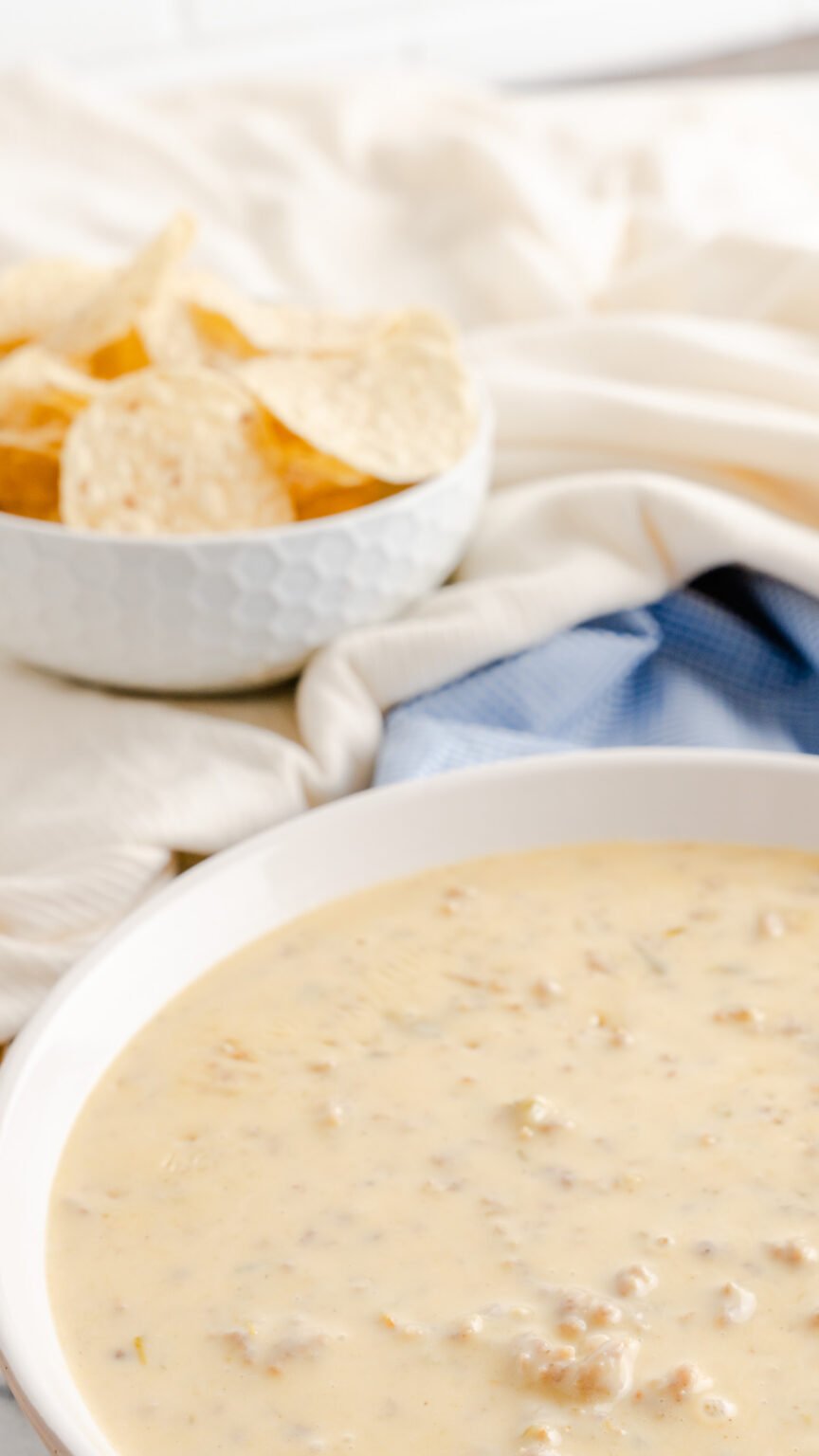 Quick & Easy Instant Pot White Queso Sausage Dip Mama Needs Cake®