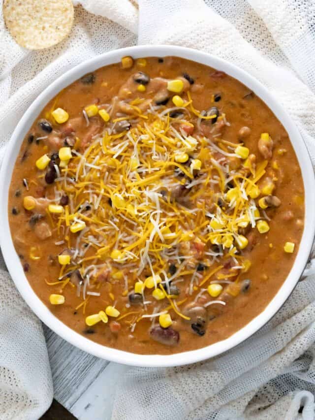 Instant Pot Taco Dip in white serving bowl
