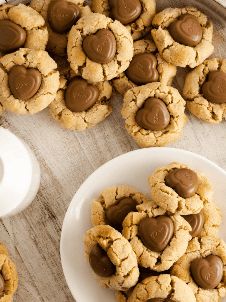 Valentine's Day Peanut Butter Blossoms