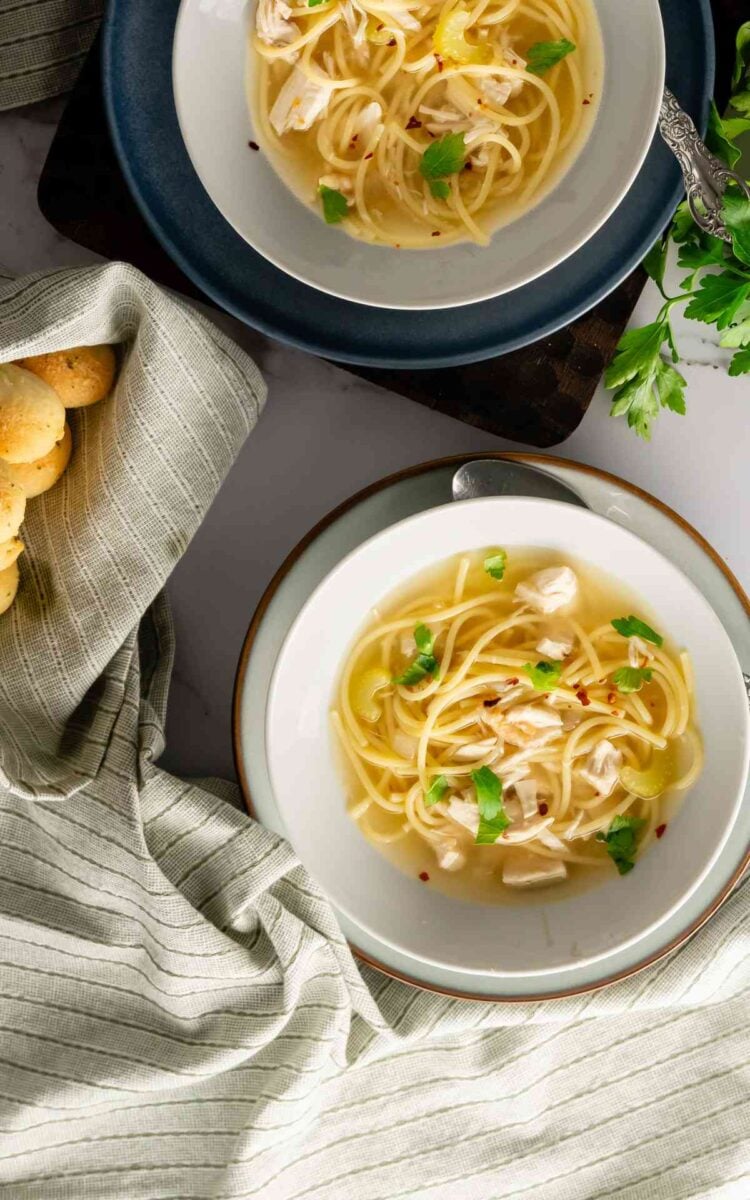 Ginger Chicken Noodle Soup - Mama Needs Cake®