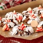 Peppermint Kiss Crinkle Cookies featured image.