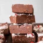 3 Ingredient Peppermint Fudge featured image.