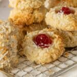 Coconut Raspberry Thumbprint Cookies featured image.