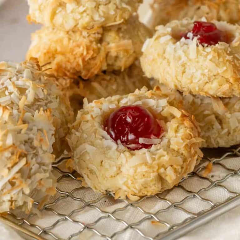 Coconut Raspberry Thumbprint Cookies featured image.