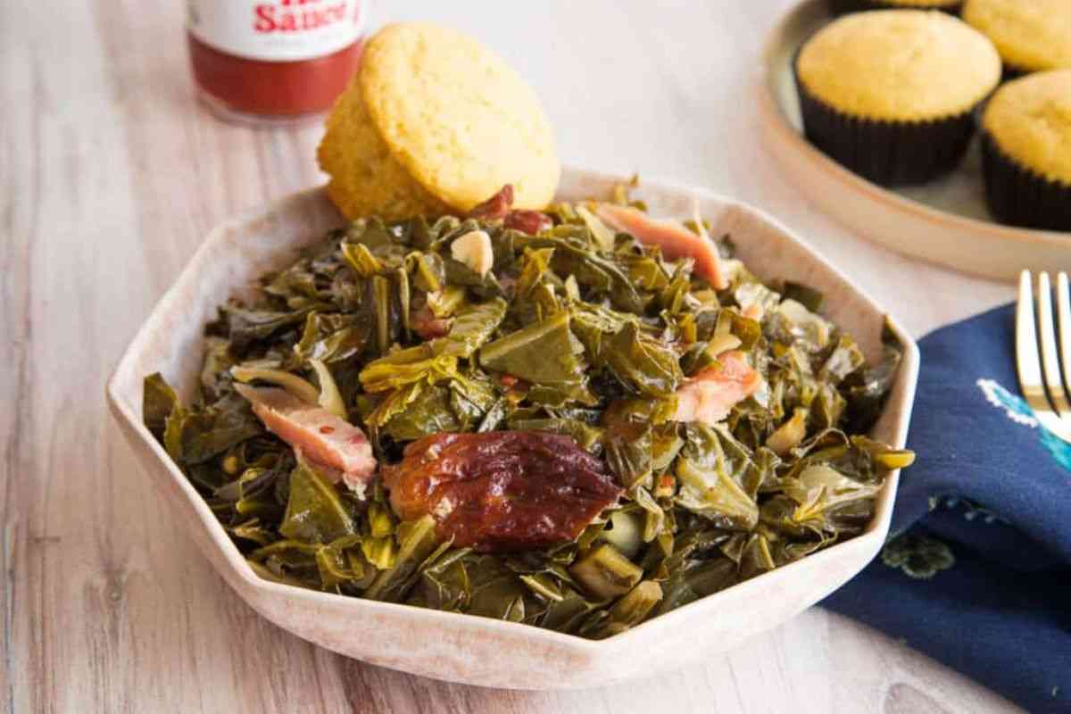 Fall Crockpot Recipes - Slow Cooker Collard Greens with Smoked Turkey - Sense & Edibility.