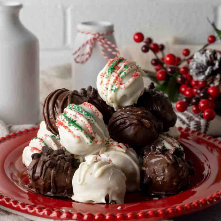 Chocolate Dipped Cookie Dough Balls featured image.