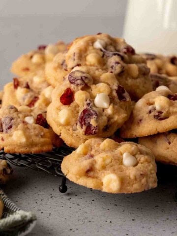 White Chocolate Cranberry Cookies featured image.