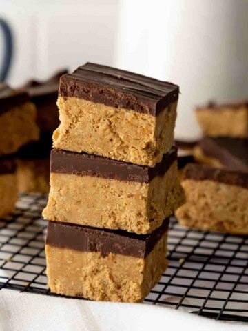 No Bake Peanut Butter Bars featured image.