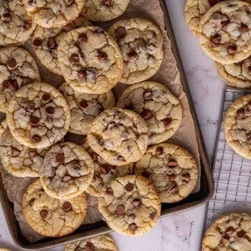 Sour cream chocolate chip cookies featured image.