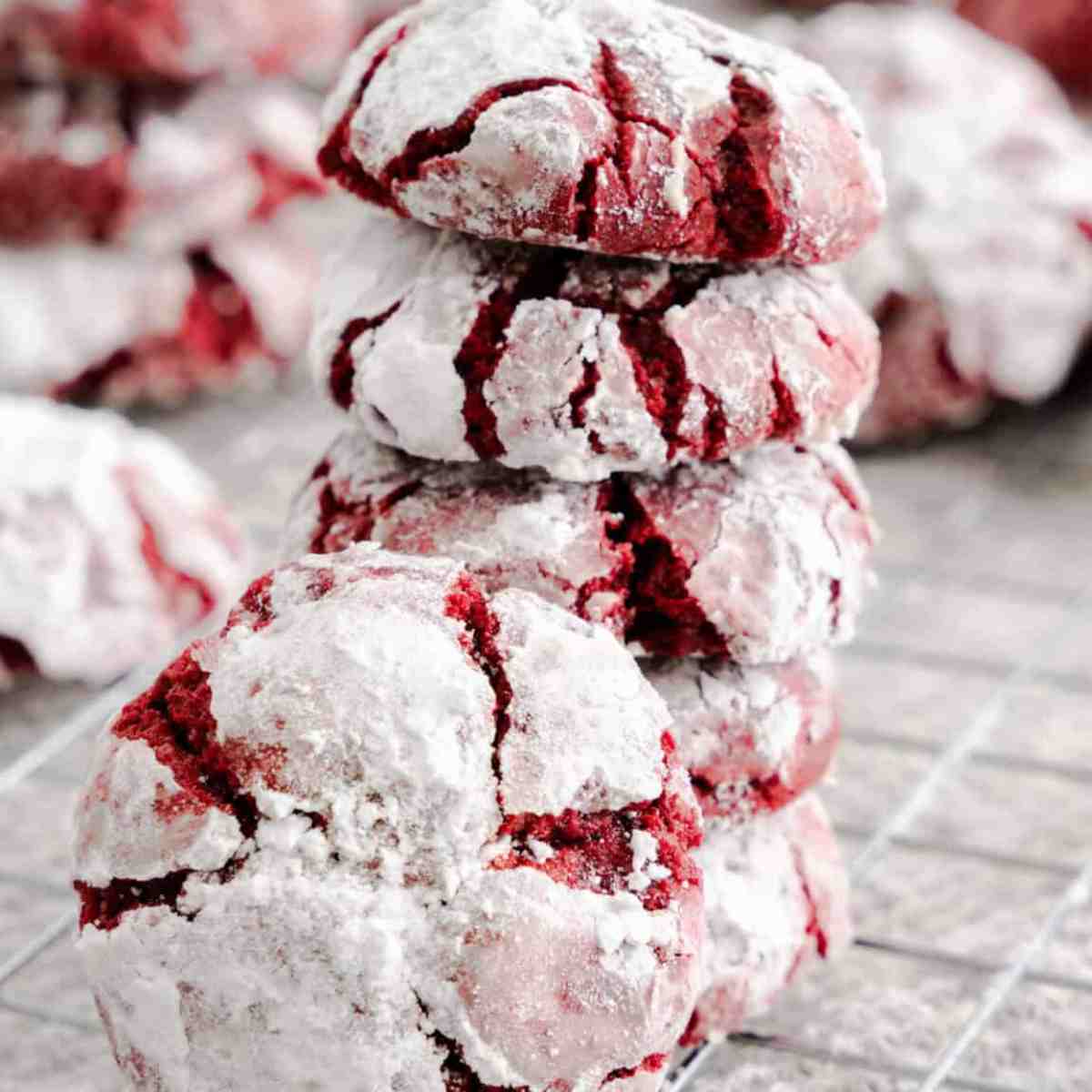 Red Velvet Crinkle Cookies featured image.