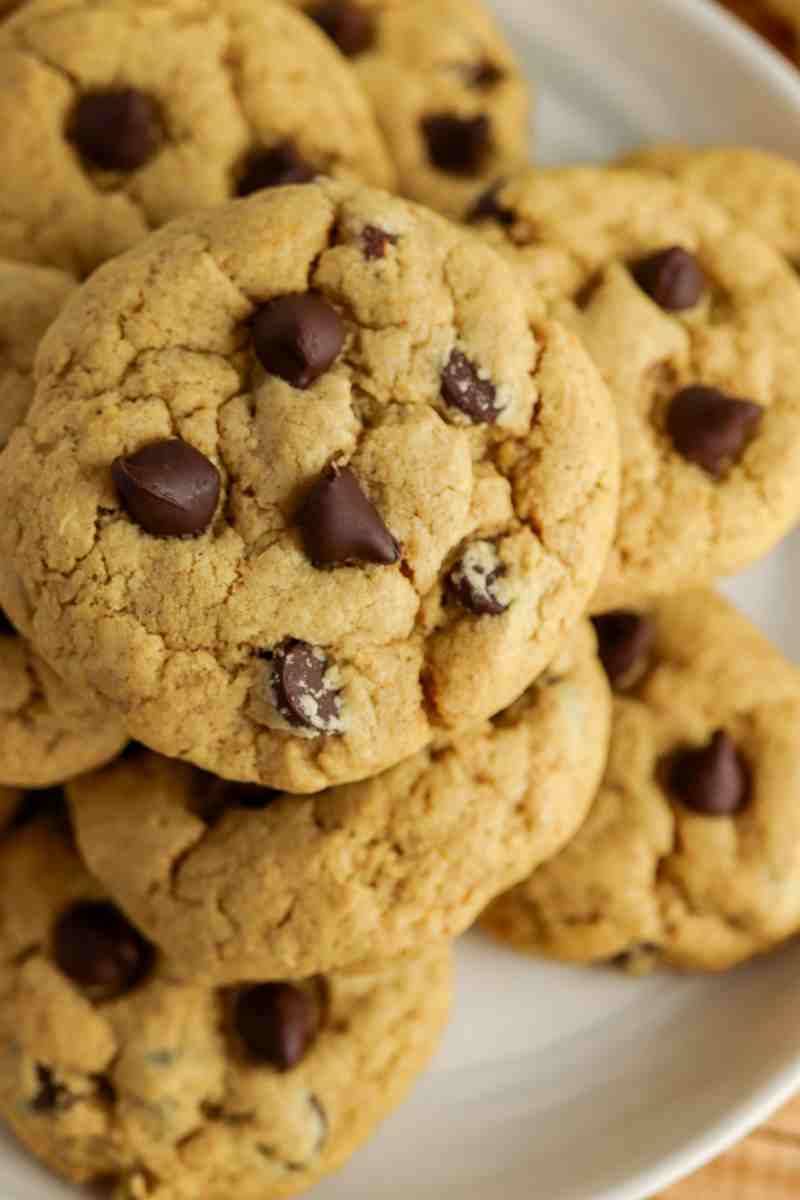 Chocolate Chip Pumpkin Cookies close up.